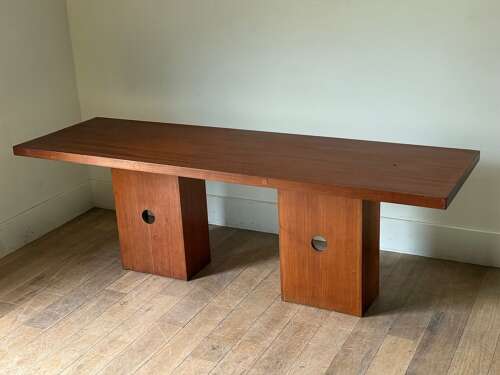 C1960A Stylish French Sapele Console Table or Desk