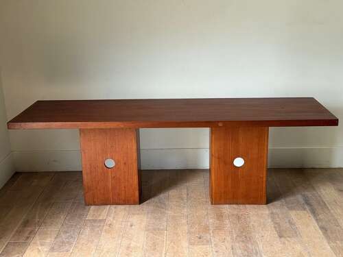 C1960A Stylish French Sapele Console Table or Desk