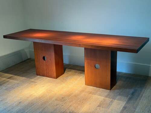 C1960A Stylish French Sapele Console Table or Desk