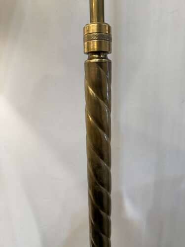 C1950 An Italian Telescopic Extendable Brass Twisted Floor Lamp