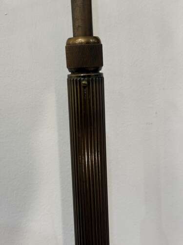 C1950 An Italian Telescopic Extendable Ribbed Brass Floor Lamp