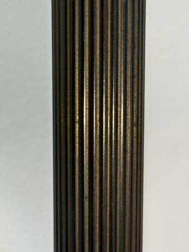 C1950 An Italian Telescopic Extendable Ribbed Brass Floor Lamp