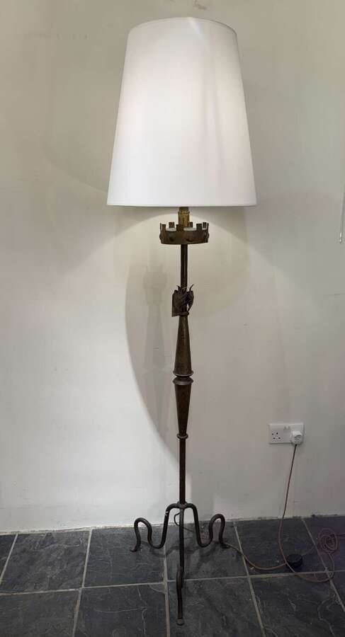 C1960 A Spanish Gilt Iron Floor Lamp