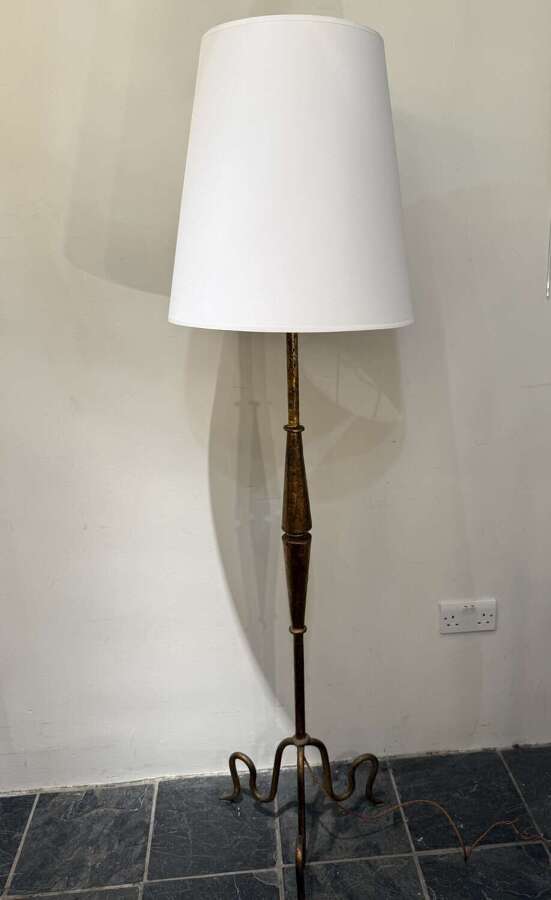 C1960 A Spanish Gilt Iron Floor Lamp