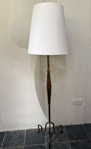 C1960 A Spanish Gilt Iron Floor Lamp