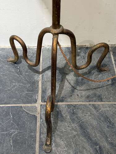 C1960 A Spanish Gilt Iron Floor Lamp