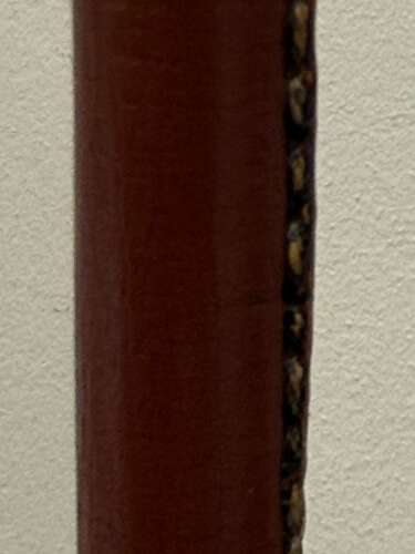 C1950 A Spanish Red Leather Floor Lamp by Jacques Adnet for Valenti