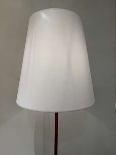 C1950 A Spanish Red Leather Floor Lamp by Jacques Adnet for Valenti