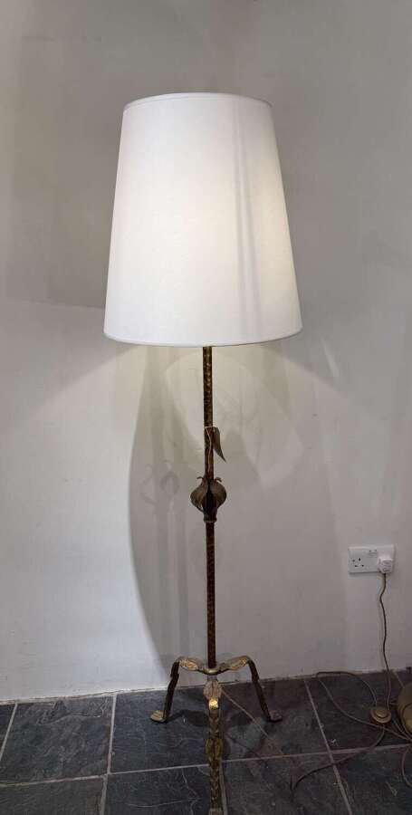 C1960 A Spanish Gilt Iron Floor Lamp