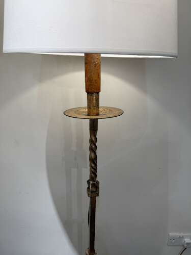 C1960 A Spanish Gilt Iron Floor Lamp
