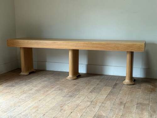 C1930 A Fine Pair of English Art Deco Oak Consoles / Serving Tables