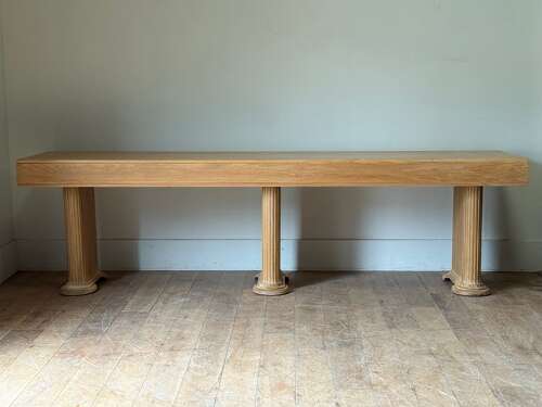 C1930 A Fine Pair of English Art Deco Oak Consoles / Serving Tables