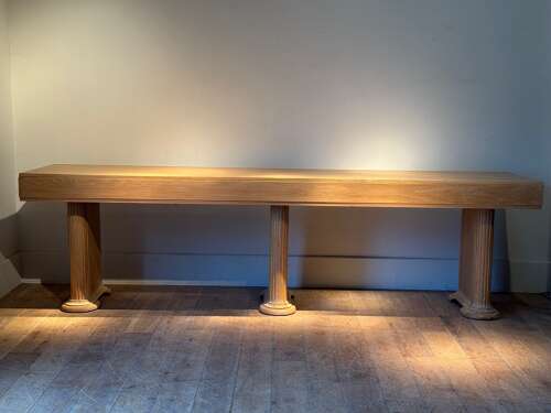 C1930 A Fine Pair of English Art Deco Oak Consoles / Serving Tables