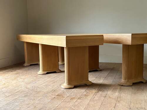 C1930 A Fine Pair of English Art Deco Oak Consoles / Serving Tables