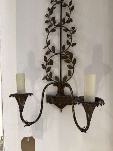 C1930 An Elegant Pair of French Tole Sconces