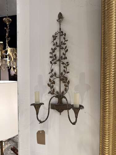 C1930 An Elegant Pair of French Tole Sconces