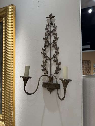 C1930 An Elegant Pair of French Tole Sconces