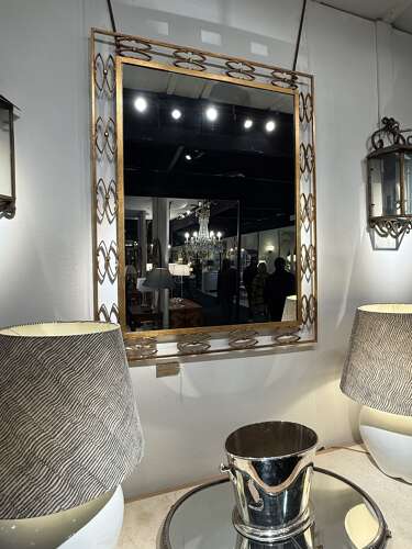 C1960 An Elegant Spanish Gilt Iron Mirror