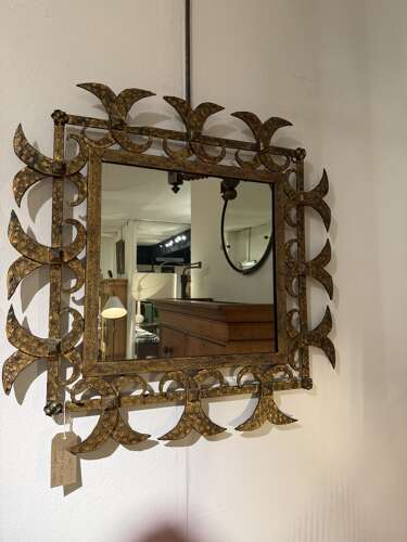 C1960 An Elegant Spanish Gilt Iron Mirror