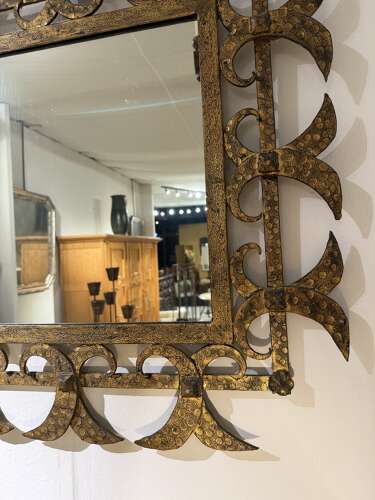 C1960 An Elegant Spanish Gilt Iron Mirror