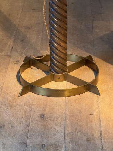 C1960 A Stylish Spanish Twisted Floor Lamp by Jordi Villanova