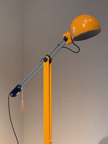 C1970 A Stylish Spanish Orange Adjustable Reading Lamp