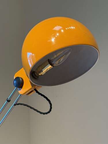 C1970 A Stylish Spanish Orange Adjustable Reading Lamp