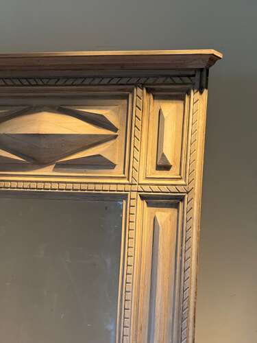 C1910 A French Oak Bolection Moulded Mirror