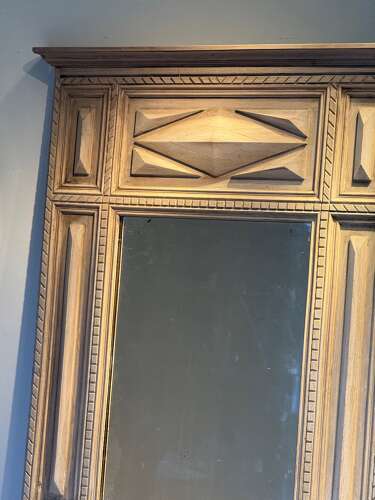 C1910 A French Oak Bolection Moulded Mirror