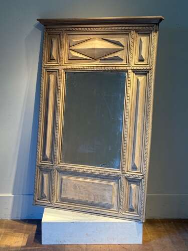 C1910 A French Oak Bolection Moulded Mirror