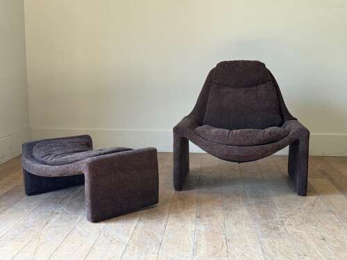 C1960 An Italian Armchair & Ottoman by Vittorio Introini for Saporiti