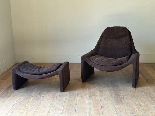 C1960 An Italian Armchair & Ottoman by Vittorio Introini for Saporiti