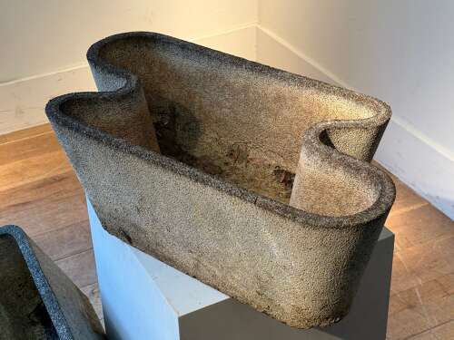 C1950 A Pair of Jean Royere Inspired French Concrete Planters