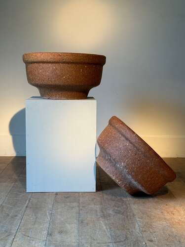 C1970 A Set of 6 Valencian Italian Reconstituted Terracotta Planters