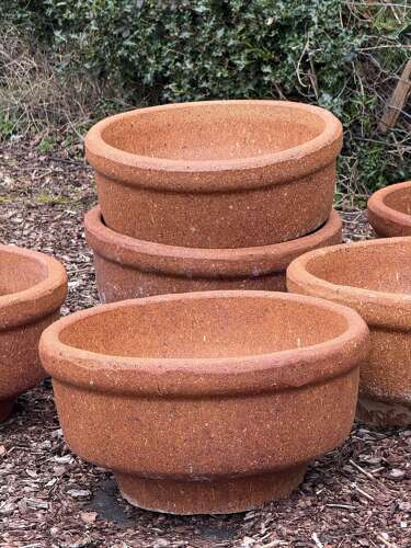 C1970 A Set of 6 Valencian Italian Reconstituted Terracotta Planters