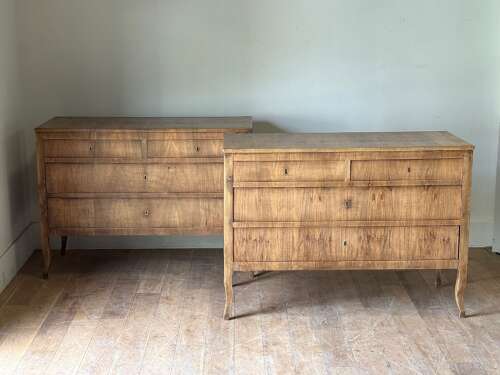 C1800 A Stylish Pair of Italian Walnut Commodes
