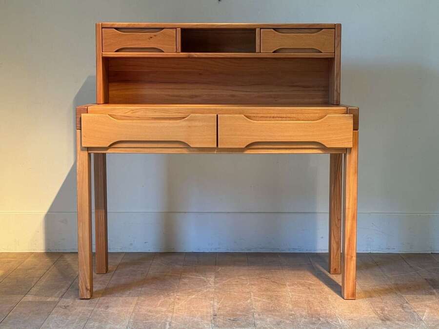 C1970 A Stylish French Elm Desk by Maison Regain