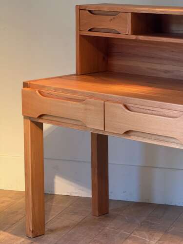 C1970 A Stylish French Elm Desk by Maison Regain