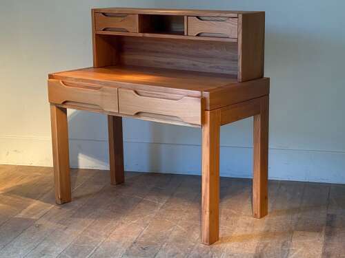 C1970 A Stylish French Elm Desk by Maison Regain