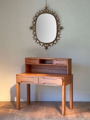 C1970 A Stylish French Elm Desk by Maison Regain