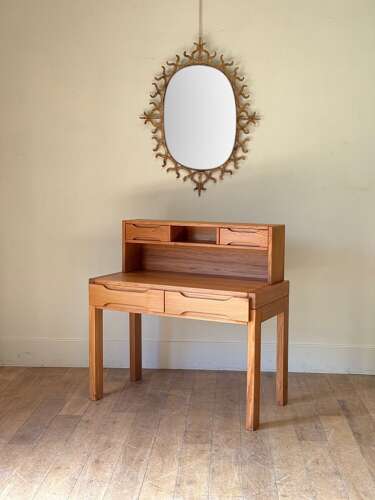 C1970 A Stylish French Elm Desk by Maison Regain
