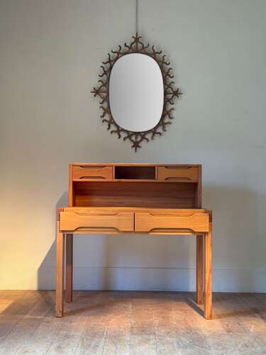 C1970 A Stylish French Elm Desk by Maison Regain