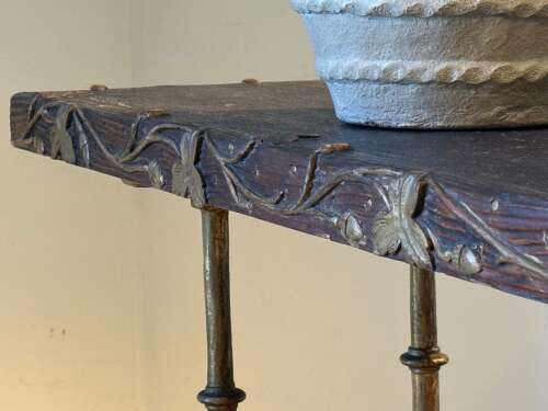 C1930 An Elegant Spanish Gilt Iron & Parcel Gilt Console Table