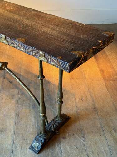 C1930 An Elegant Spanish Gilt Iron & Parcel Gilt Console Table