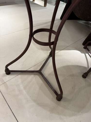 C1880 A Rare Pair of French Garden Marble Top Tables