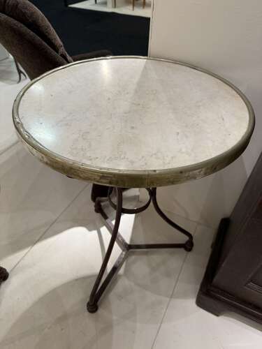 C1880 A Rare Pair of French Garden Marble Top Tables