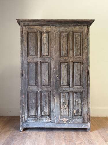 C1850 A Spanish Painted Panelled Cupboard