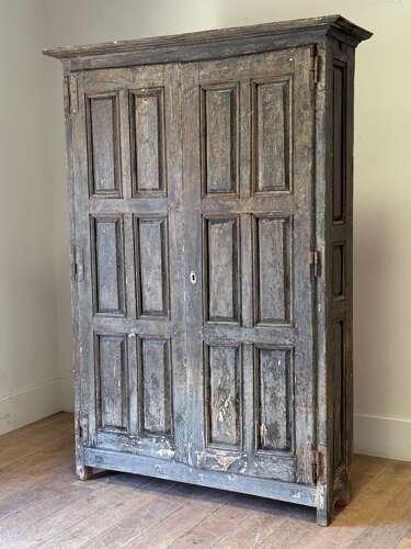 C1850 A Spanish Painted Panelled Cupboard