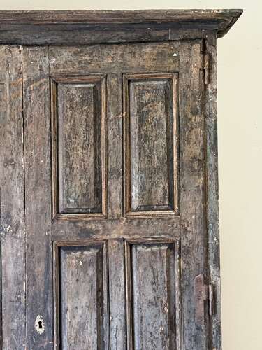 C1850 A Spanish Painted Panelled Cupboard
