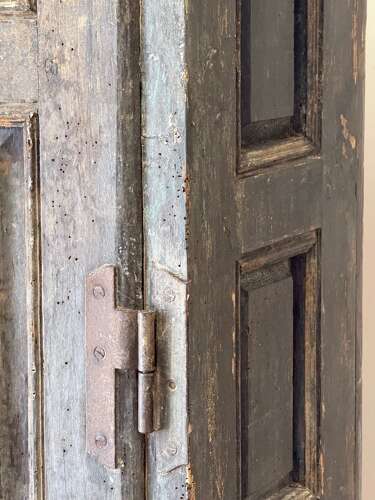 C1850 A Spanish Painted Panelled Cupboard